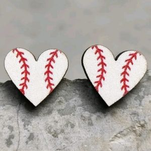 Baseball earrings